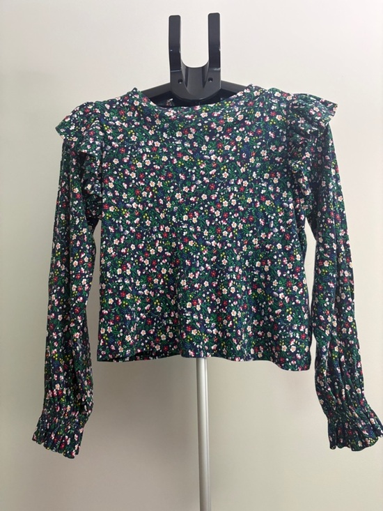 Polo Ralph Lauren Other - Polo by Ralph Lauren Green Floral Ruffle-Shoulder Long-Sleeve Top